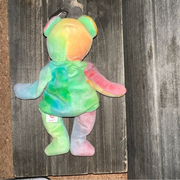 TY Beanie Baby Peace Bear Tie dye - Picture 3 of 9